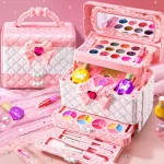 Makeup Toy for Girls Princess Suitcase Box Playing Non-toxic Nail Polish Lipstick Beauty Fashion Children 3 Years Birthday Gifts 2