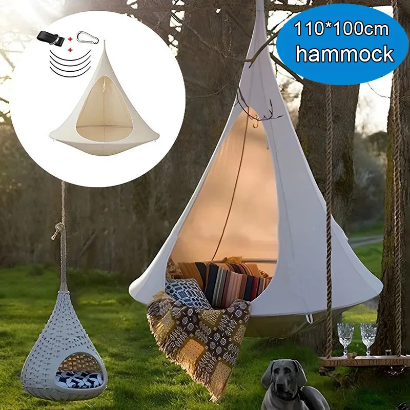 Outdoor Waterproof hammock Double Cacoon Hanging Chair Weight Capacity 80KG Outdoor and Indoor Use - Hanging Kit hanging tent Outdoor Waterproof hammock Double Cacoon Hanging Chair Weight Capacity 80KG Outdoor and Indoor Use - Hanging Kit hanging tent
