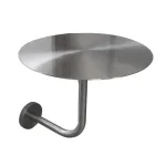 Wall Hanging Stainless Steel Small Round Table Modern Milk Tea Shop Cafe Table Simple Against The Wall Space Saving Table 5