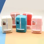 Cute Simulation Microfilm Furniture Double Door Refrigerator 1:12 Dollhouse Kitchen Model Decorations For Girl Birthday Gifts 6