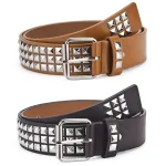 Fashion New Square Bead Rivet Belt Metal Pyramid Belt Men and Women Punk Hardware Jeans Belt Y2K Belt Designer Belt Women's Belt 3