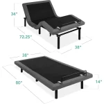 Queen Size Electric Adjustable Bed Frame with Wireless Remote, Massager, USB Ports & Nightlight 2