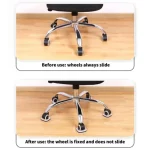 5pcs Office Chair Wheel Stopper Furniture Parts Caster Cup Prevents Scratches Wood Floor Carpet for Roller Feet Anti-slip Mat 6
