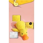 Pet Interactive Companion, Chew-Resistant Chew Dogs Cat Toy Calming Duck Toy for Dog,Soothing Plush Pet Toys with Sound Quack 4