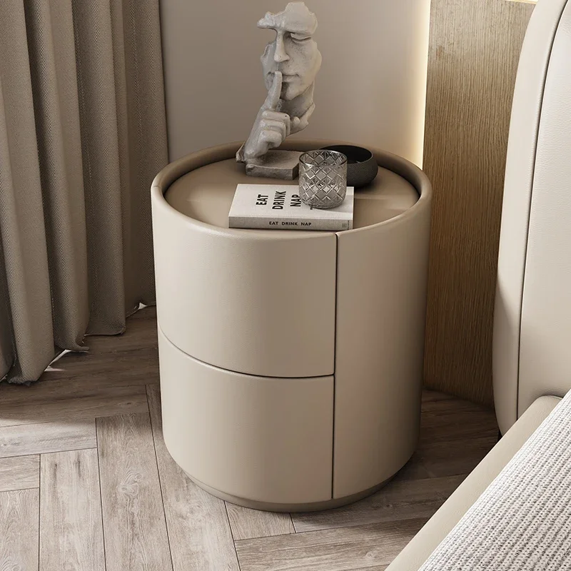 Home Living Room Sofa Side Cabinet, Creative Round Solid Wood Bedside Table, New Simple Modern Small Bedroom Storage Cabinet Home Living Room Sofa Side Cabinet, Creative Round Solid Wood Bedside Table, New Simple Modern Small Bedroom Storage Cabinet