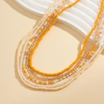 5Pcs/Set Bohemian Coloful Rice Bead Waist Chain for Women Sexy Bikini Multilayer Thin Belt Belly Chain Summer Beach Body Jewelry 6
