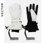 Extra Thick Men Women 2-IN-1 Mittens Ski Gloves Snowboard Snow Winter Sports Warm Waterproof Windproof Skiing Faux Leather Plam 6