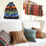 Stripe Pattern Cotton Linen Upholstery Fabric for Sofa Cover Dress Making Decorative Pillowcase Bohemian Household Quilt Textile 6