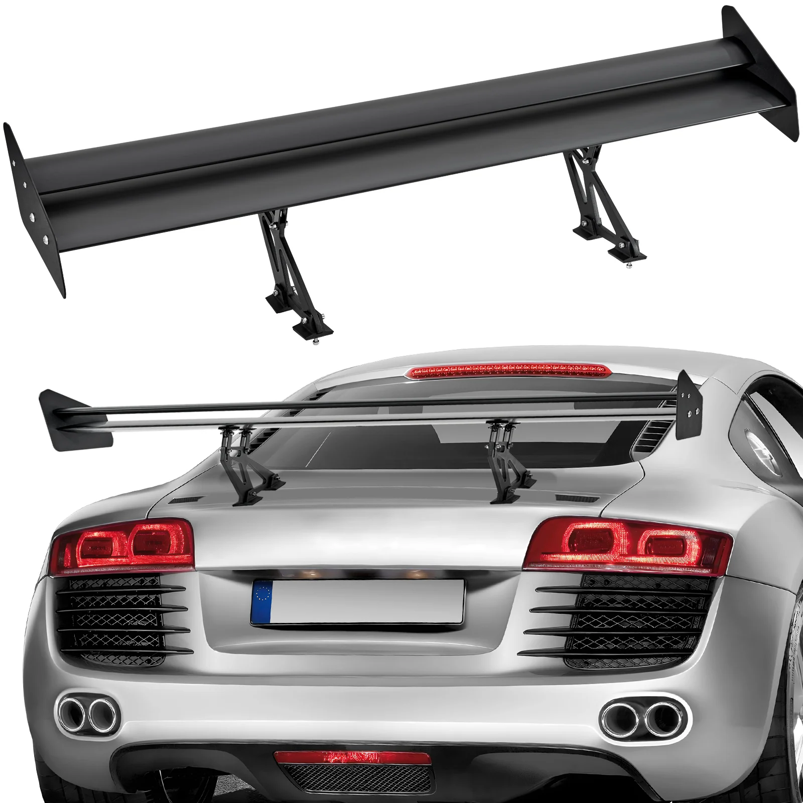 SucceBuy GT Wing Car Spoiler 53.1 inch Universal Spoiler with Double Deck Car Rear Spoiler Wing, Racing Spoiler BGW/JDM Drift SucceBuy GT Wing Car Spoiler 53.1 inch Universal Spoiler with Double Deck Car Rear Spoiler Wing, Racing Spoiler BGW/JDM Drift