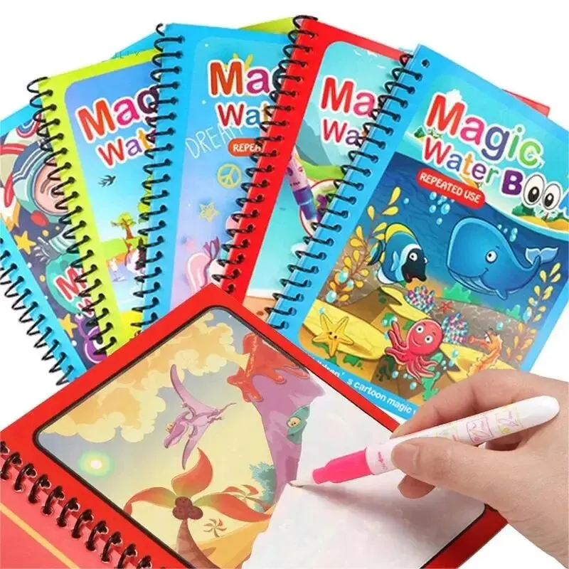 Magical Book Water Drawing Montessori Toys Reusable Coloring Book Magic Water Drawing Book Sensory Early Education for Children Magical Book Water Drawing Montessori Toys Reusable Coloring Book Magic Water Drawing Book Sensory Early Education for Children