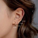 1 Pair Stainless Steel Hoop Earrings Women Men Gold Color Small Earrings Girl Jewelry Pendientes Mujer Aretes Cartilage Piercing 2