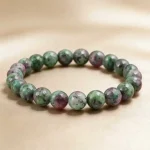 Red and green natural gemstones, aiding in attracting wealth and good fortune, bringing continuous luck couple bracelet 3