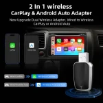 2in1 Wireless CarPlay Dongle Wireless Android Auto Adapter AI Smart Box Car Intelligent Systems For Car With Wired CarPlay 4