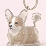 Clear Pet Hair Keychain Cute Dog Fur Keepsake Holder Creative Transparent Pet Hair Memorial Collection Pendant For Dog/Cat 3