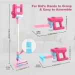 Electric Mini Vacuum With Light and Music Cleaner Simulation Housework Dust Catcher Educational Pretend Play Toys for Kids Gifts 6