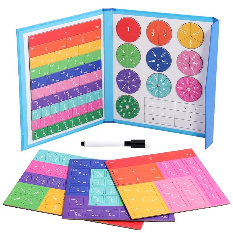 Magnetic Fraction Puzzles for Math Mastery Montessori Enlightenment with Fun Arithmetic Teaching Aid Cognitive Educational Toys Magnetic Fraction Puzzles for Math Mastery Montessori Enlightenment with Fun Arithmetic Teaching Aid Cognitive Educational Toys