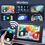 Pionray Portable CarPlay 7'' Smart Touchscreen with Car Stereo, Wireless Android Auto/Mirror Link/ AUX Connection/FM/GPS 5