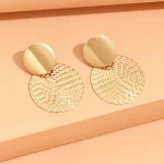 Aretes De Mujer Bohemia Trendy Geometric Metal Round Earrings For Women Fashion Wedding Jewelry 4