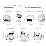 3-6pcs/Set Anime Collection Enamel Pins Custom Cartoon Character Brooch Lapel Badge Cute Jewelry Gift for Fans 5