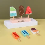 Children Play House Ice Cream Toys For Girls Boys Cutting Fruit Kitchen DIY Pretend Play Educational Toy 4