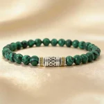 6mm Natural Stone Yoga Bracelet Unisex Sanskrit Meditation Beads Lucky Red Tibetan Buddhist Minimalist Design luxury retro coupl 2