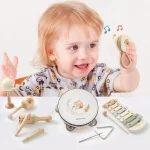 Musical Instruments Montessori Music Baby 0 12 Months Toys Drum Xylophone Kids Early Educational Wooden Instruments Baby Toys 4