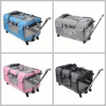 Extra Large Portable Pet Trolley Case, Detachable Dog Trolley Case, Large Foldable Pet Bag Cat Travel Carrier Bag 6