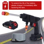 450w Cordless Car Wash Washer Gun Spray Water 26Bar 288VF Portable High Pressure 2x1200mah Battery For Auto Home Garden Cleaning 4