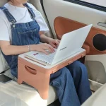 Sturdy and Durable Folding Lap Desk with Extra Storage Space and Dividers, Perfect Laptop Desk and Serving Tray for Bed