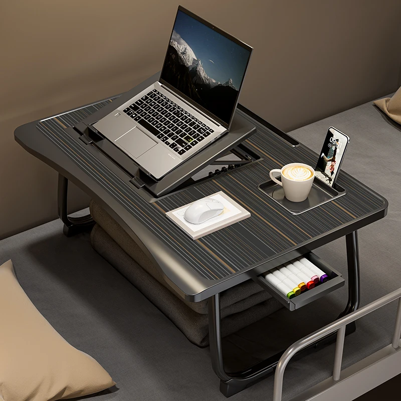 Foldable laptop desk, desktop lifting laptop rack, reading laptop desk, home breakfast tray office desk, study desk with drawers Foldable laptop desk, desktop lifting laptop rack, reading laptop desk, home breakfast tray office desk, study desk with drawers
