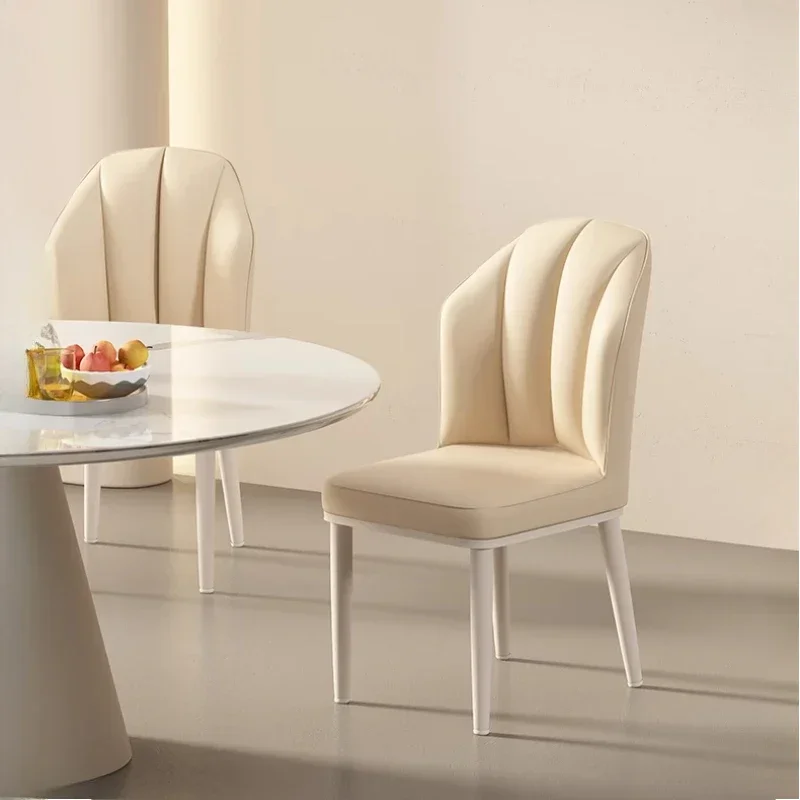 Cream Dining Chair - Modern Minimalist Lounge Chair with Wooden Legs, Mid-Century Accent Chair for Living Room & Dining Room Cream Dining Chair - Modern Minimalist Lounge Chair with Wooden Legs, Mid-Century Accent Chair for Living Room & Dining Room