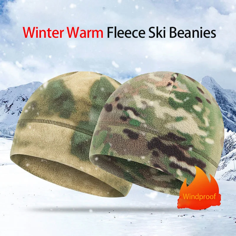 Winter Fleece Beanie Cycling Men Women Elastic Hiking Soft Thermal Commuting Ski Helmet Liner Hat Windproof Camping Cap Outdoor Winter Fleece Beanie Cycling Men Women Elastic Hiking Soft Thermal Commuting Ski Helmet Liner Hat Windproof Camping Cap Outdoor