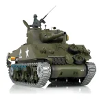 Henglong 1:16 RC Tank 3898 7.0 M4A3 Sherman Metal Tracks 2.4G RTR Simulation Battle Toy for Adults Collectible 3