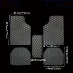 Universal 5Pcs Car Floor Mats PU Leather Waterproof Dust-Proof Auto Foot Pad Protector pads Fashion Car Foot Pad 2