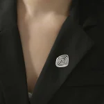 Stainless Steel Spiral Swirl Brooch for Women Men Gold Plated Geometric Suit Lapel Pin Trend Jewelry Accessories Gift Wholesale 5