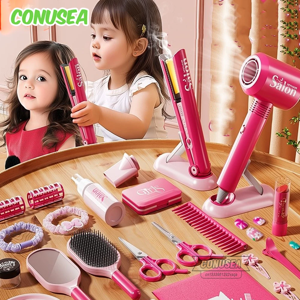 Girls' Beauty Toys Fashion Barber Role Playing Games Simulation Haircut Children Hair Dryer Child Pretend House Play Children Girls' Beauty Toys Fashion Barber Role Playing Games Simulation Haircut Children Hair Dryer Child Pretend House Play Children