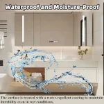 Bathroom Furniture Full Set Vanity With Sink Modern Bathroom Cabinet And LED Intelligent Defog Mirror Cabinet Set Large Storage 3