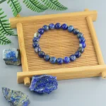 Real 5A Natural Lapis Lazuli Stone Beads Bracelet Homme Elastic High Quality Energy Healing Jewelry for Women Gift for Boyfriend 2