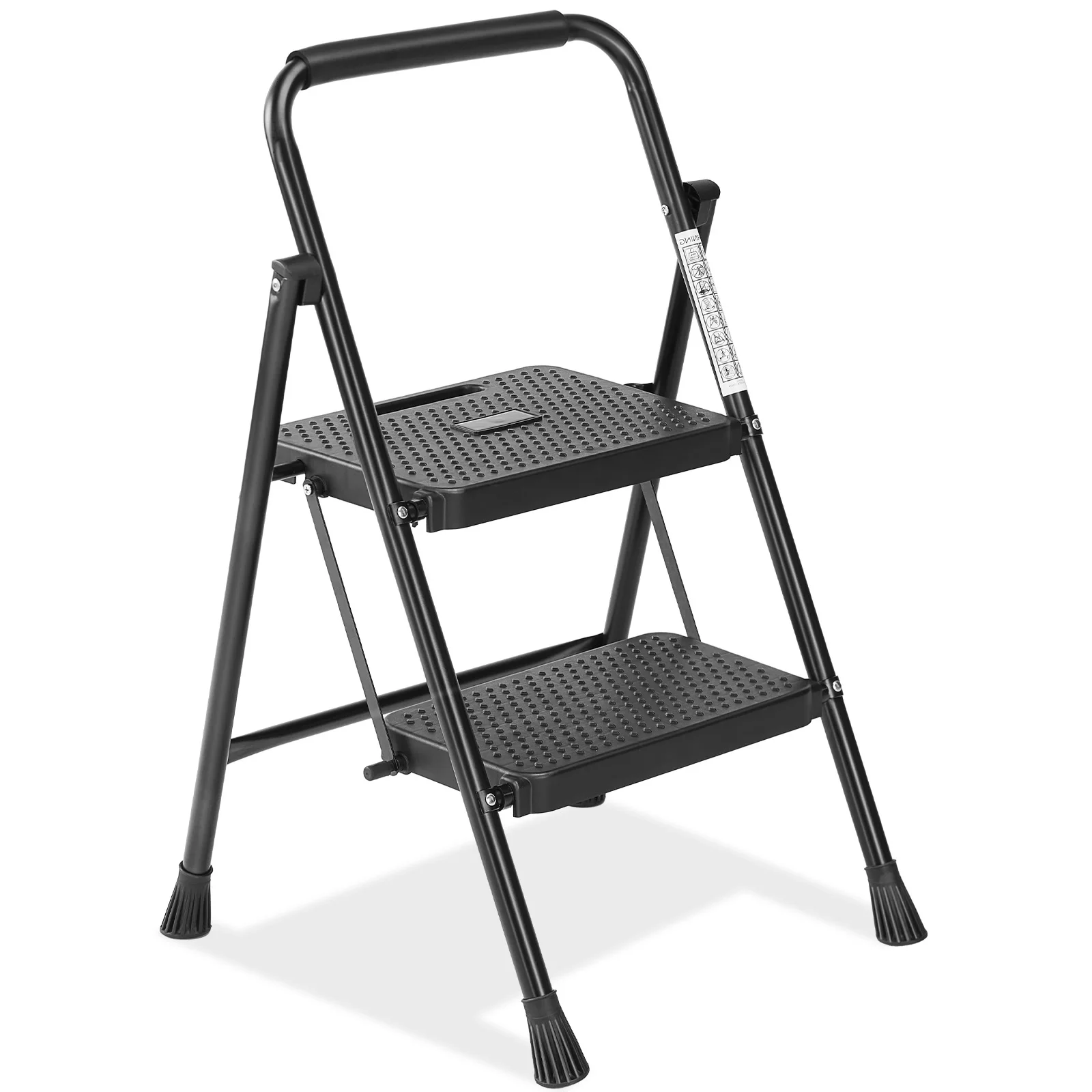JHK Folding 2/3 Step Ladder Stool with Anti-Slip Pedal 800lbs Capacity Sturdy Steel Portable Cushioned Handle for Kitchen Home JHK Folding 2/3 Step Ladder Stool with Anti-Slip Pedal 800lbs Capacity Sturdy Steel Portable Cushioned Handle for Kitchen Home