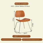 Joylive Solid Wood Dining Chair for Living Room Dining Room Furniture Armless Backrest Chair Modern Simple Leisure Chair 6