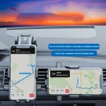 Universal Car Phone Holder - Dashboard Windshield Desk Mount for GPS Navigation Secure Hanging Bracket 4