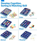 Montessori Toys Busy Board Toddler Sensory Activity Developing Board for Motor Skills， Educational Travel Activity Toys 3