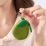 Cute Fruit Shape Leather Coin Purse Mini Zipper Earphone Bag Keychain Pendant Wallet for Women Girls Gift 3