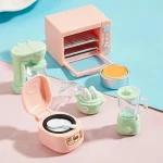 1:12 Scale Dollhouse Kitchen Accessories Set, Realistic Microwave & Rice Cooker Miniatures, Pretend Play Food Maker Toy