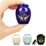 Set of 4 Small Urns for Human Ashes Keepsakes Cremation Ceramic Mini Urns for Human and Pet Ashes Funeral Memorial Gifts 6
