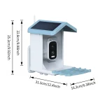 Smart Bird Feeder with Camera AI Bird Species Identify Solar Powered Wireless Outdoor 5MP HD WiFi Bird Camera for Outside Garden 5