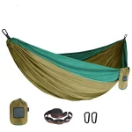 Outdoor Single Camping Hammock, Color Nylon Parachute Fabric, High Strength Portable Hanging Bed 4