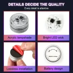 Wireless Adhesive LED Car Interior Ambient Light Remote Control Decor Auto Roof Foot Atmosphere Lamp Bicycle Tail Light 5