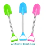 Children Beach Shovel 56cm Stainless Steel Pointed Shovel Toy Sand Snow Thickened Play House Beach Shovel Outdoor Toys Kids Gift 6