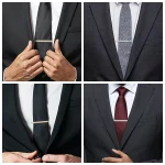 1PC Tie Clip For Men Cufflinks Man Shirt Minimalist Wedding Men's Tie Clips Gold Plated Tie Pin Cuffs Men Gift Business Party 6